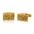 C. 1970 Vintage Men's 14kt Yellow Gold Nugget Cuff Links