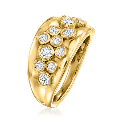 .75 ct. t.w. Bezel-Set Diamond Ring in 14kt Yellow Gold