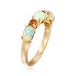 Ethiopian Opal and .10 ct. t.w. Citrine Ring in 14kt Yellow Gold