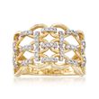 .50 ct. t.w. Diamond Basketweave Ring in 14kt Yellow Gold