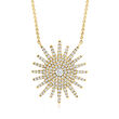 .80 ct. t.w. Diamond Sunburst Necklace in 14kt Yellow Gold