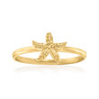 10kt Yellow Gold Starfish Ring