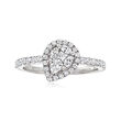 .75 ct. t.w. Diamond Pear-Shaped Cluster Ring in 18kt White Gold