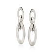 Roberto Coin &quot;Chic & Shine&quot; 18kt White Gold Triple Oval Link Earrings                          