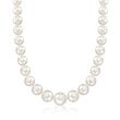 12-17mm Cultured South Sea Pearl Necklace with Diamond Accents in 14kt White Gold