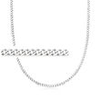 3.7mm 14kt White Gold Curb-Link Necklace
