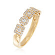 .51 ct. t.w. Diamond Circles and Squares Ring in 14kt Yellow Gold