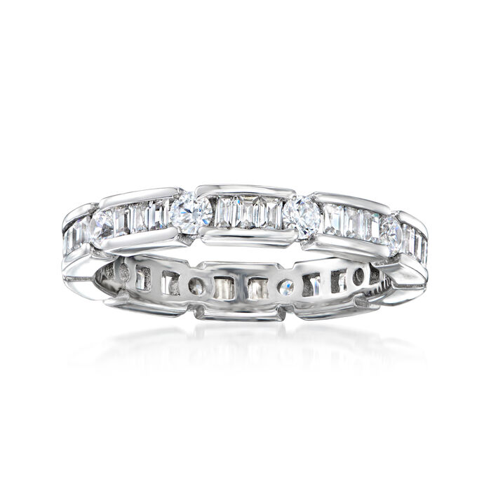 .90 ct. t.w. CZ Eternity Band in Sterling Silver