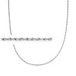 2mm Sterling Silver Rope-Chain Necklace