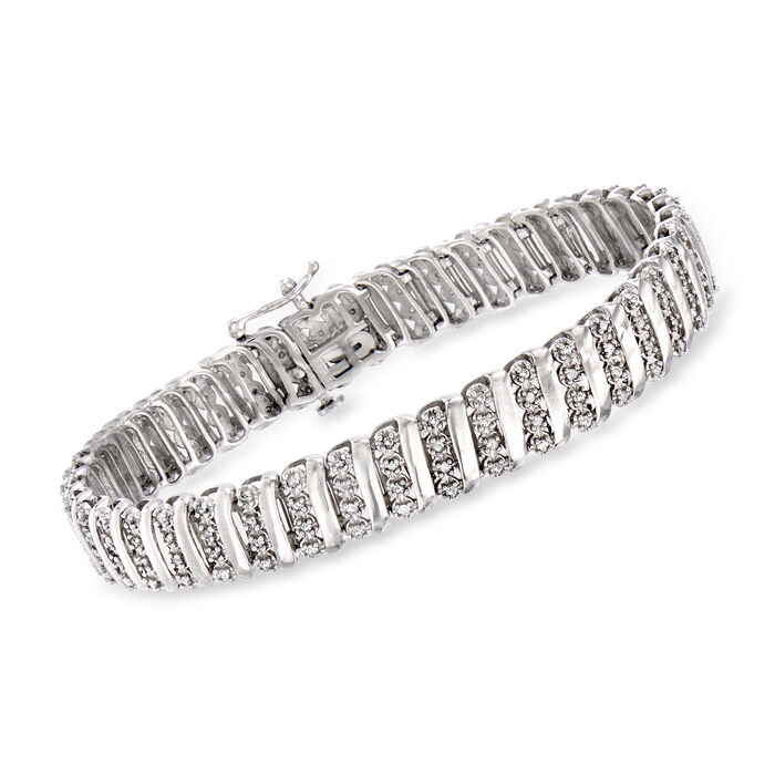 1.00 ct. t.w. Diamond Link Bracelet in Sterling Silver