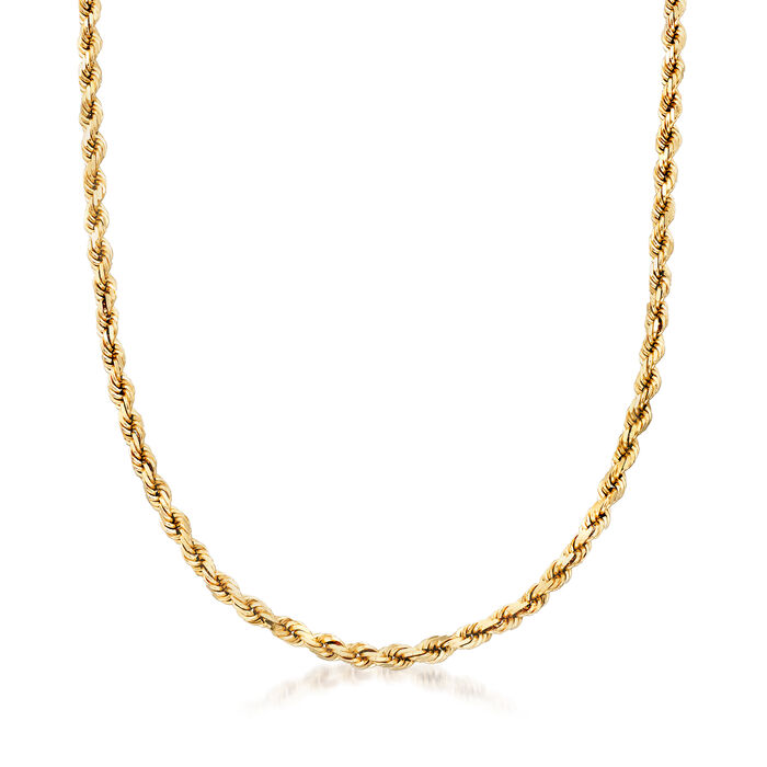 C. 1990 Vintage 10kt Yellow Gold Rope Chain Necklace