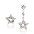 .20 ct. t.w. Diamond Star Mismatched Earrings in 14kt White Gold