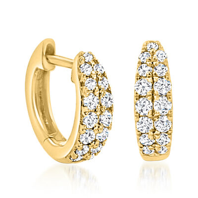 .40 ct. t.w. Diamond Huggie Hoop Earrings in 14kt Yellow Gold