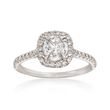 Henri Daussi 1.19 ct. t.w. Diamond Engagement Ring in 18kt White Gold