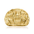 Italian 14kt Yellow Gold Basketweave Ring
