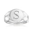 Gabriel Designs Men's Sterling Silver Personalized Signet Ring