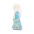 Blue and Gold Murano Glass Millefiori Angel Figurine from Italy