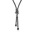 4.10 ct. t.w. Amethyst Snake Necklace in Sterling Silver and 18kt Yellow Gold