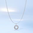 Sterling Silver Byzantine Circle Necklace