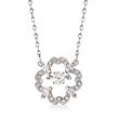 Swarovski Crystal &quot;Sparkling Dancing Flower&quot; Clear Crystal Necklace in Silvertone