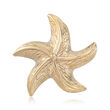 14kt Yellow Gold Starfish Pin Pendant
