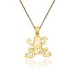 14kt Yellow Gold Frog Pendant Necklace