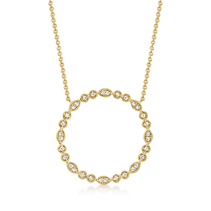 .25 ct. t.w. Diamond Eternity Circle Necklace in 18kt Gold Over Sterling