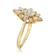 C. 1980 Vintage 1.25 ct. t.w. Diamond Ring in 18kt Yellow Gold