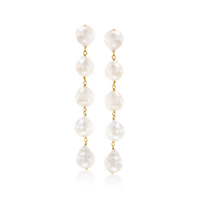 Fine Jewelry - Baroque Pearl Earrings | Ross-Simons