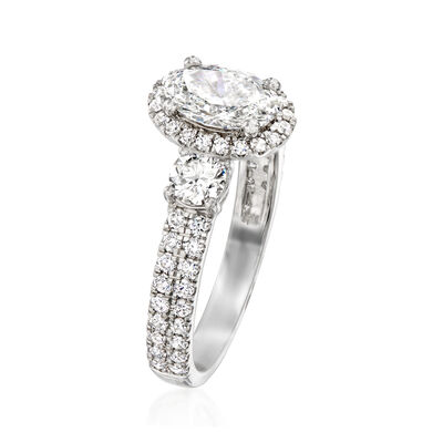 2.10 ct. t.w. Lab-Grown Diamond Ring in 14kt White Gold