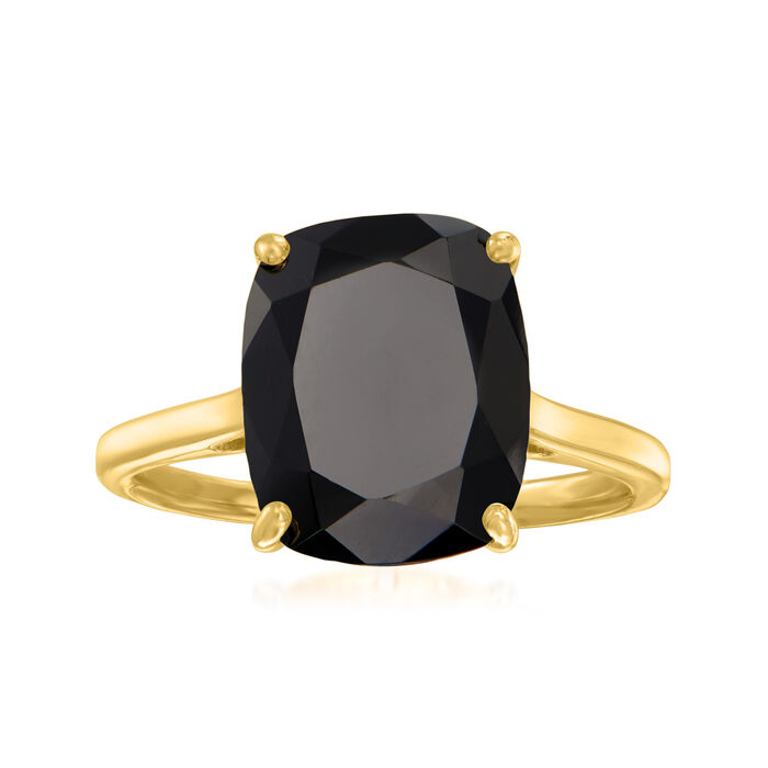 Onyx Ring in 18kt Gold Over Sterling