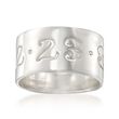 Sterling Silver Personalized Date Ring with CZ Accents