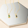 .20 Carat Emerald and .12 Carat Diamond Pendant Necklace in 14kt Yellow Gold