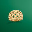 14kt Yellow Gold Open Basketweave Ring