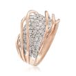 Simon G. 1.35 ct. t.w. Diamond Twist Ring in 18kt Rose Gold