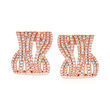 1.20 ct. t.w. Diamond Highway Earrings in 14kt Rose Gold