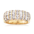 1.00 ct. t.w. Baguette and Round Diamond Ring in 14kt Yellow Gold  