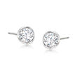 .50 ct. t.w. Bezel-Set Diamond Stud Earrings in 14kt White Gold