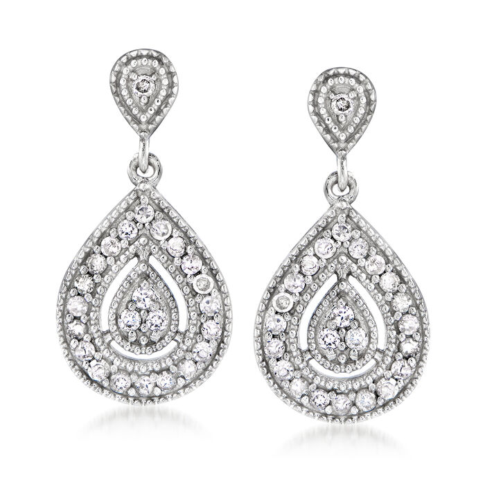 .50 ct. t.w. Diamond Teardrop Earrings in Sterling Silver