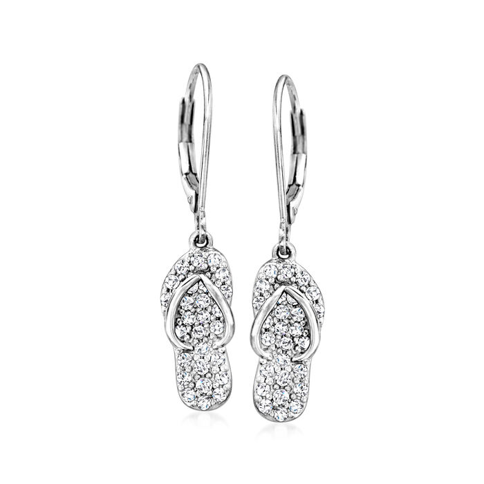 .50 ct. t.w. Diamond Flip-Flop Drop Earrings in Sterling Silver