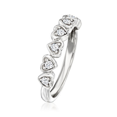 .20 ct. t.w. Diamond Multi-Heart Ring in Sterling Silver
