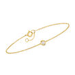.10 Carat Diamond Station Bracelet in 14kt Yellow Gold