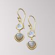 Moonstone and Labradorite Drop Earrings in 14kt Gold Over Sterling
