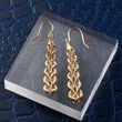 14kt Yellow Gold Rope Chain Drop Earrings