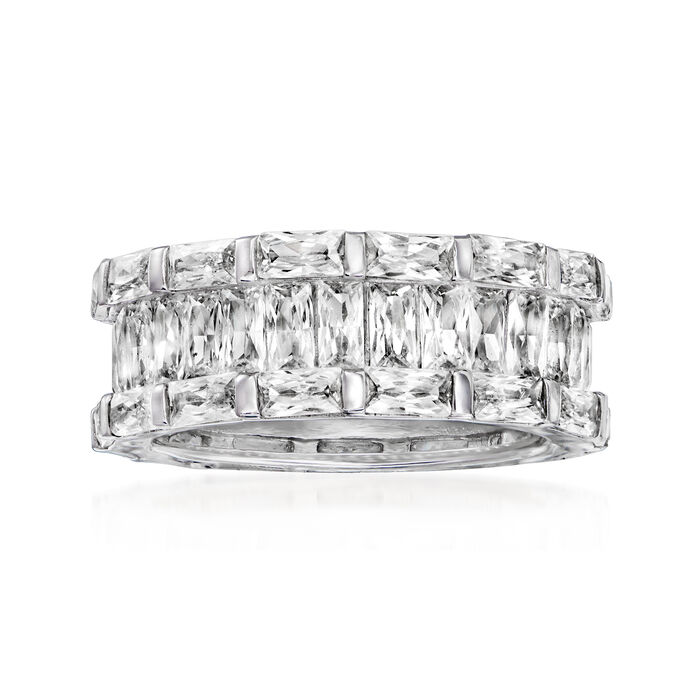 9.30 ct. t.w. CZ Eternity Band in Sterling Silver
