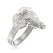 Italian Sterling Silver Elephant Ring