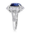 7.10 Carat Sapphire and 1.73 ct. t.w. Diamond Cocktail Ring in 14kt White Gold