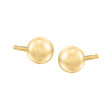 14kt Yellow Gold Jewelry Set: 5-8mm Bead Earrings and Front-Back Jackets