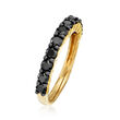 1.00 ct. t.w. Black Diamond Ring in 14kt Yellow Gold