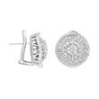 C. 1980 Vintage 2.60 ct. t.w. Diamond Circle Earrings in 14kt White Gold